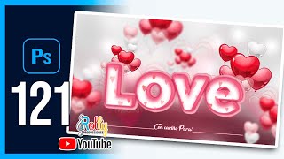 Photoshop Tutorial | Cómo hacer Tarjeta de Amor | Love card screenshot 1