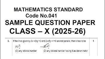 If the lines given by 3x +2ky =2 and 2x+5y +1=0 are not parallel, then k has to be...#10thclass