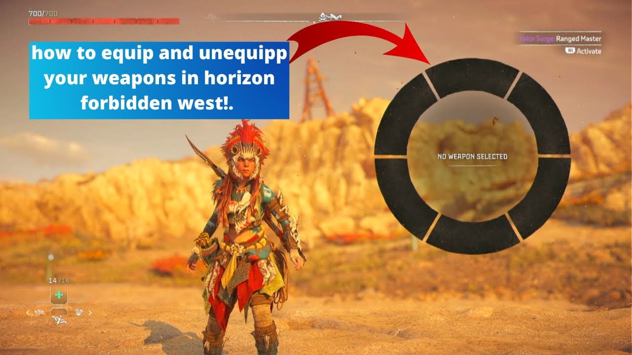 How to equip and unequipp weapons Horizon Forbidden West YouTube
