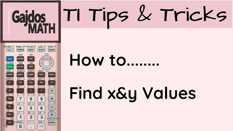 Finding X and Y values