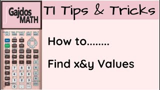 Finding X and Y values Finding X and Y values