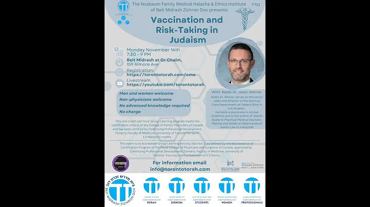 Vaccination and Risk Taking in Judaism with Rabbi ...