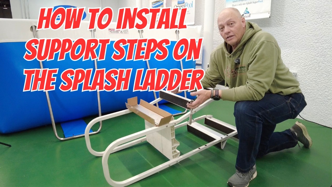 How to install support steps on the Splash ladder - YouTube