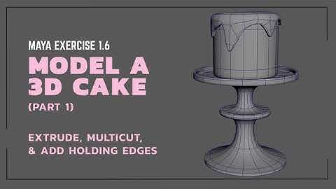 Maya Exercise 1.6 - Model a 3D Cake, Cake Stand & Frosting - Part 1