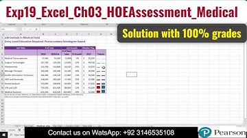 Exp19_Excel_Ch03_HOEAssessment_Medical | Excel Chapter 3 Hands-On Exercise #excelch03 #Medical#exp19