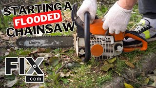 Is your chainsaw flooded? Watch this to get it back to life!