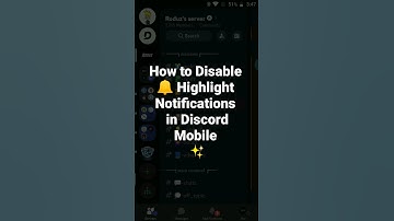 How to Disable 🔔 Highlight Notifications  in Discord Mobile ✨ #roduz #discord #how #notification