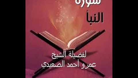 سورة النبأ للشيخ عمرو أحمد الصعيدي