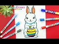Cómo dibujar al CONEJO DE PASCUA - Paso a paso