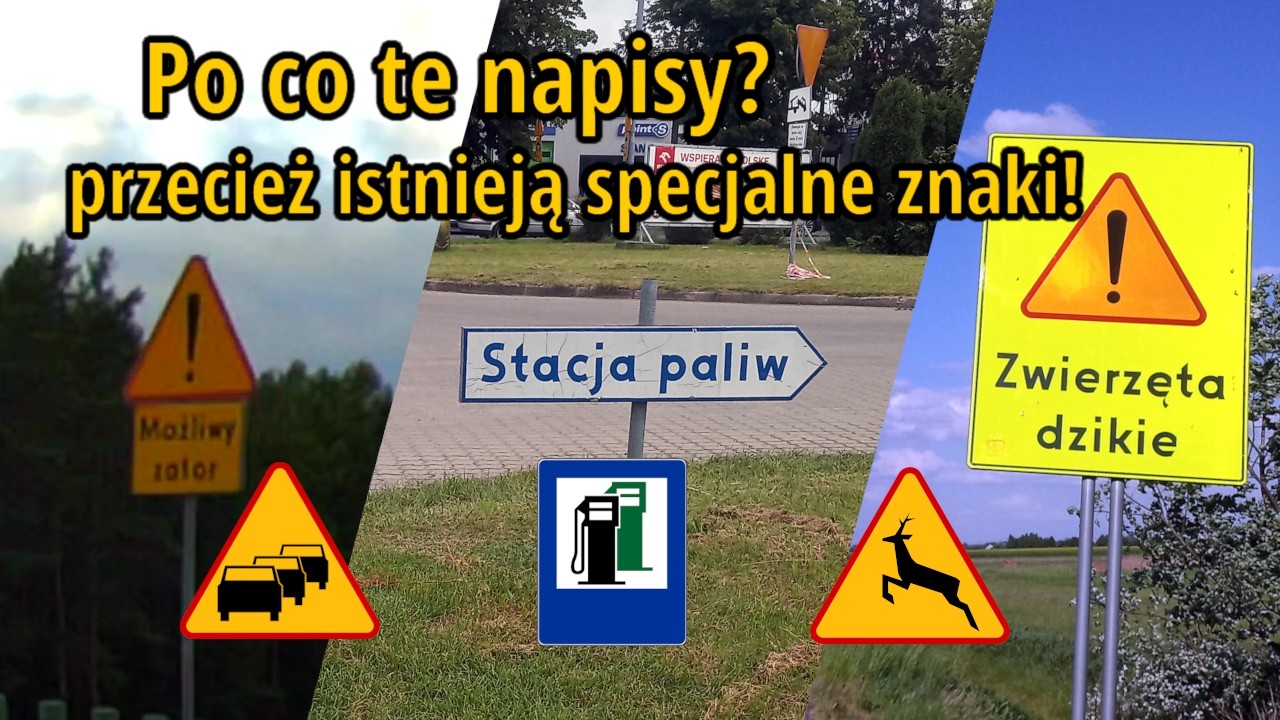 Możliwy zator, skrzyżowanie równorzędne… Nadużywanie tabliczek zamiast znaków