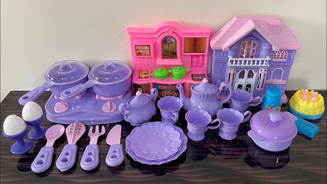 39 Minutes Satisfying with Unboxing Cute Purple Kitchen Set Collection