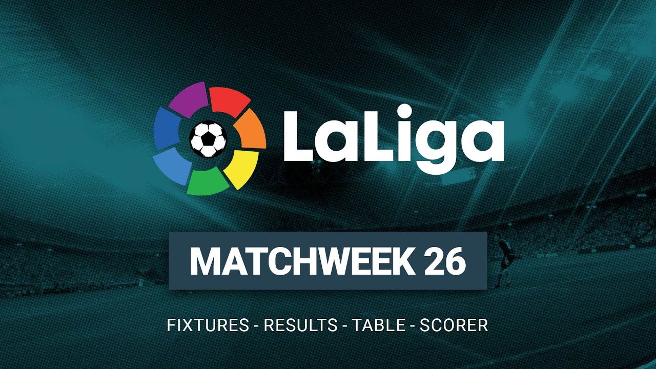 Spanish La Liga Santander Matchweek 26 Results Fixtures Table