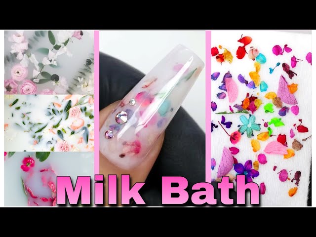 Milk Bath Nail Art con Naturaleza   Baño de leche