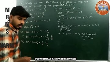 MRMS VARNI DC: Grade-9 Sub: Maths, Ch: 2, Topic:  Polynomials and factorisation, Ex 2.2,Q.no 3
