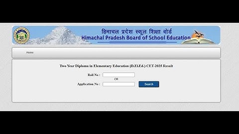 HPBOSE Released D.El.Ed CET Result 2025 || HP JBT Entrance 2025 || Check your Score