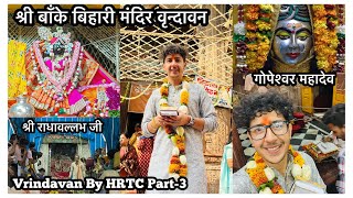 Shri Bankey Bihari , Nidhivan & Radhavallabh Temple❤️ Part-3 of Vrindavan By HRTC bus