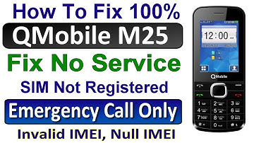 QMobile M25 Invalid IMEI, MT6261 Repair Invalid IMEI, Null IMEI, ??? IMEI No Service, Emergency Call