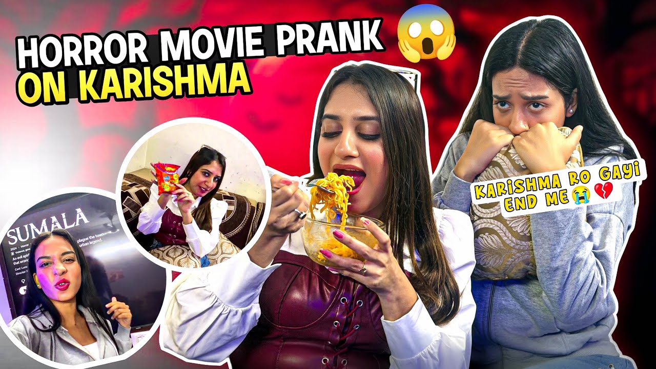 Horror movie prank gone wrong 😑😭 end me kya hua dekhna 🥺 #youtubeindia #youtube 