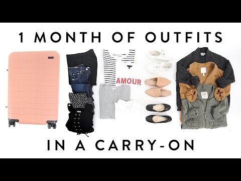 1 MONTH Of OUTFITS In A Carry-On Suitcase | TRAVEL CAPSULE Wardrobe | Miss Louie