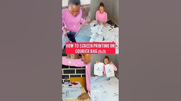HOW TO SCREEN PRINT ON COURIER BAG 🛍️🛍️ FOR BUSINESS OWNERS #shorts #shortsvideo #screenprinting