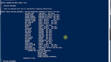 How to create Explain Tables in Db2