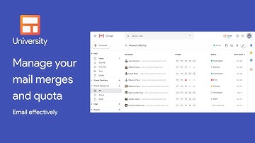 Manage your mail merges and quota