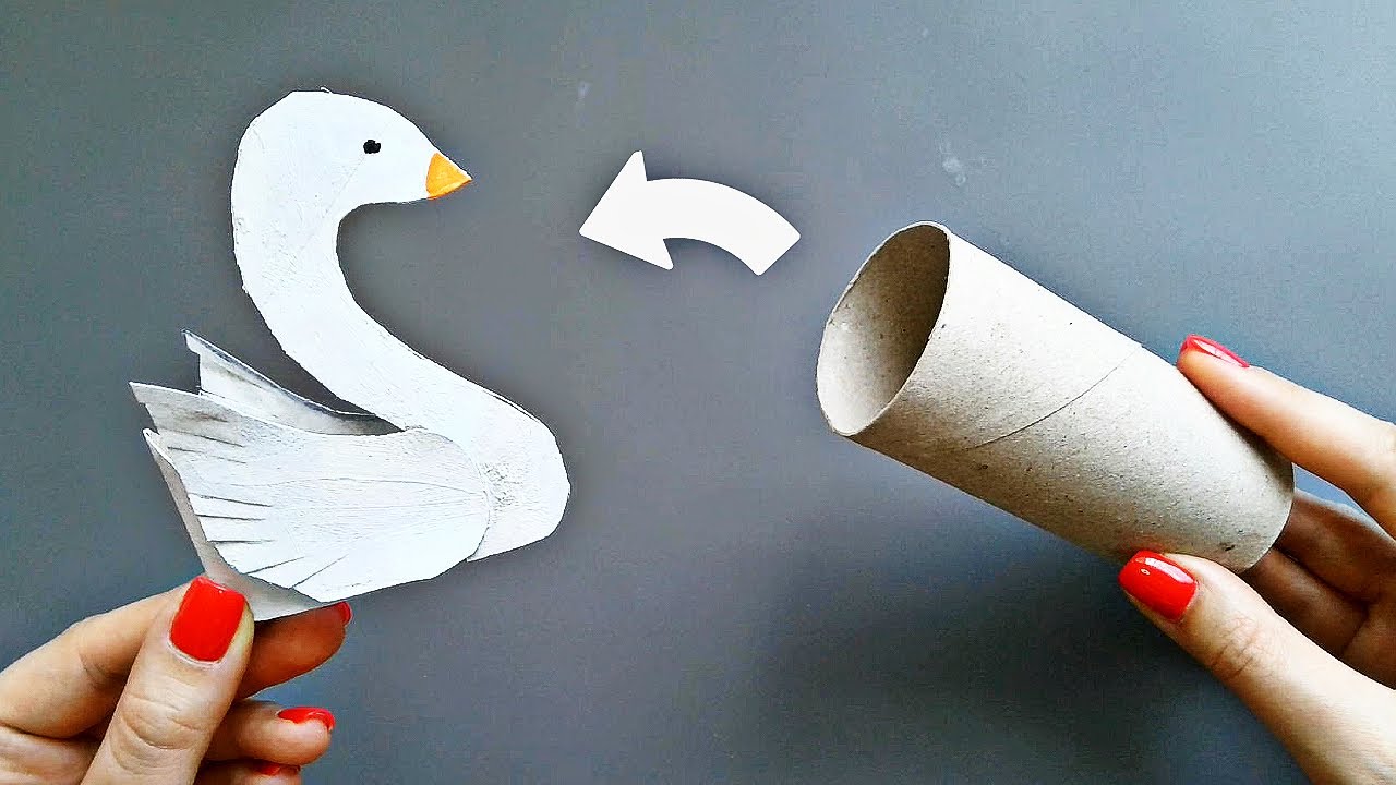 Amazing Recycling Craft Idea with Toilet Paper Rolls / DIY & Crafts / How to Make Easy Paper Swan