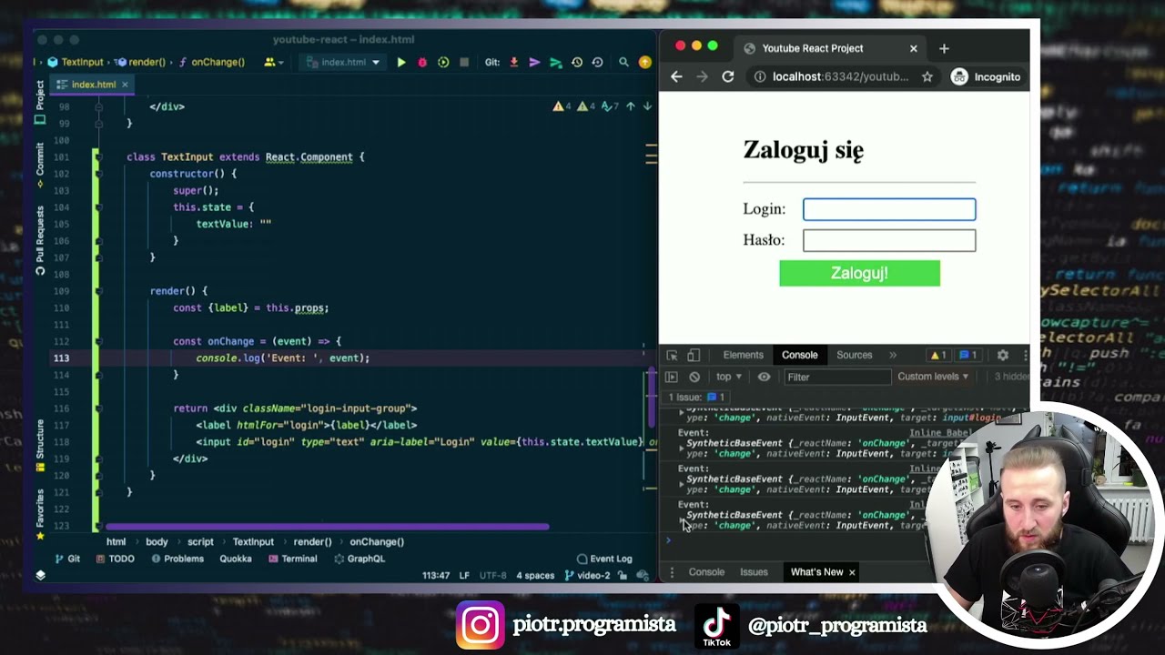 Komponenty funkcyjne vs klasowe - przechowywanie stanu - React.js