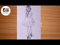Easy way to draw a girl|| easy drawing|| simple drawing|| pencil drawing||
