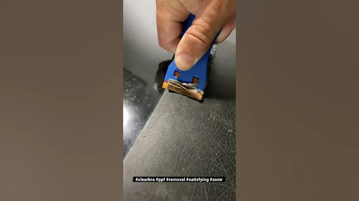 12 year old failed Clear bra ppf (Paint Protection Film) removal #satisfyingvideo #ppf #detailing