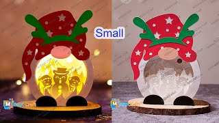 How to make Mini  Gnome Shadow Box Christmas Shadow Box for Christmas - Diy Christmas decorations