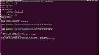 python2 , Data Hiding,AttributeError JustCounter instance has no attribute '  secretCount'
