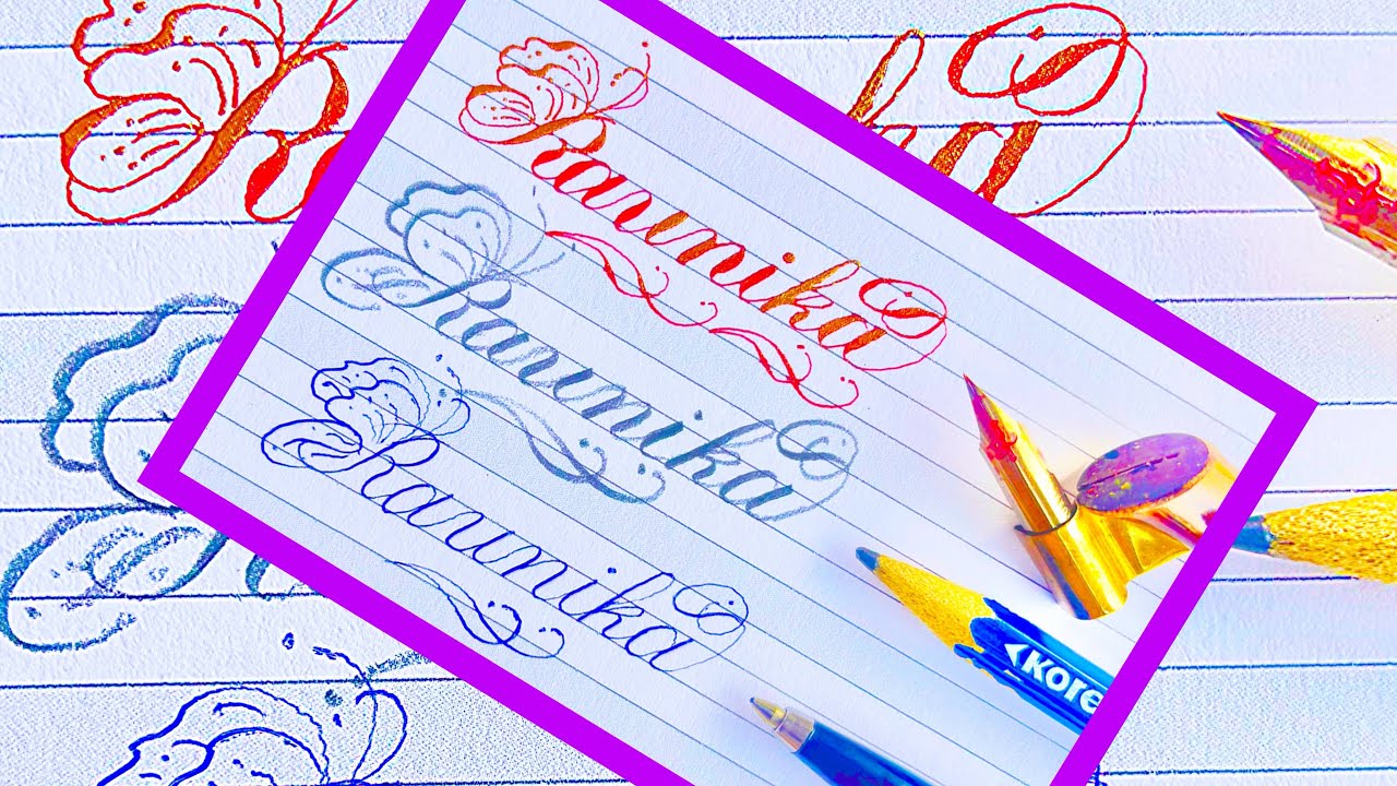 Cursive writing name ❤️Raunika❤️ in calligraphy ​​​​​@calligraphy65 