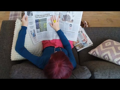ASMR Newspaper Page Turning | Crinkling | No Talking