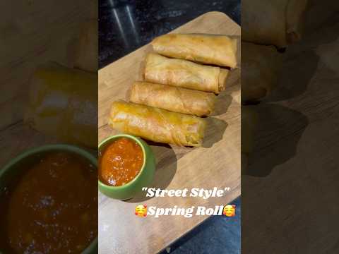 Veg Spring Roll Recipe | Perfect Crispy Chinese Starter at Home 🔥 #streetfood #viral #trending