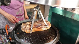 가성비 최고!! 석계역 한입 삼겹살,타코야끼 / Grilled pork belly, Takokayki / korean street food