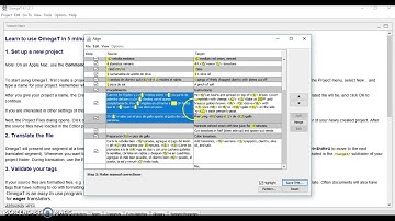 Aligning files in OmegaT 4.1.2 Tutorial