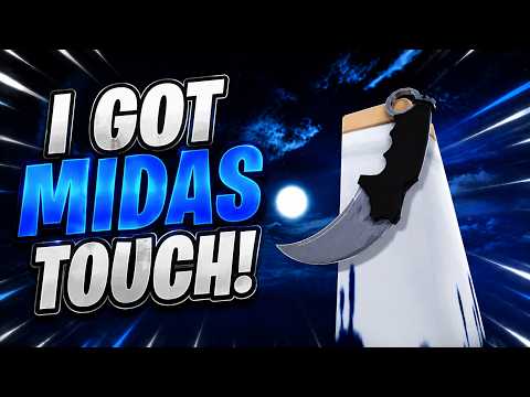 unlocking midas touch on knife in roblox rivals!