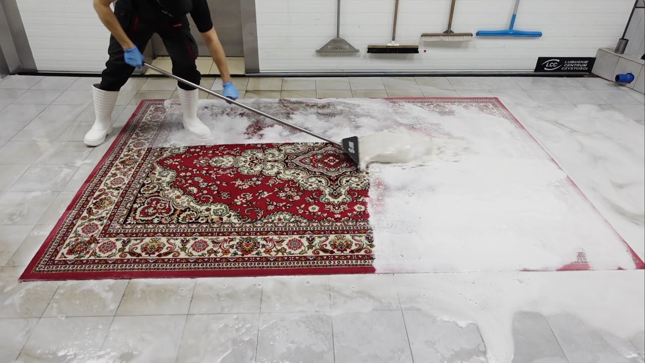 BIG RED CARPET CLEANING, BEAUTIFUL ORIENTAL PATTERNS RENOVATION 🌊😍asmr