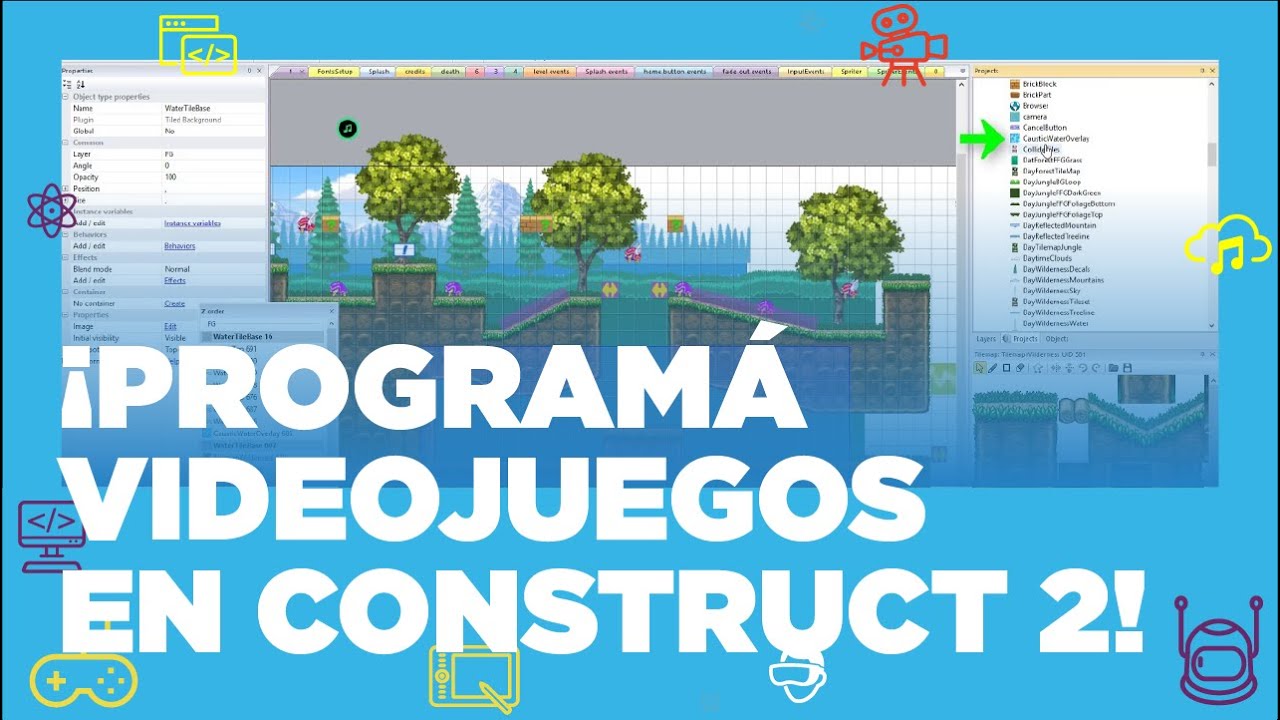 Aprendé a programar videojuegos con Construct 2 - YouTube