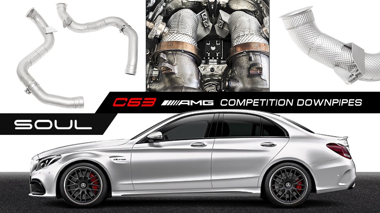 c63s downpipe install