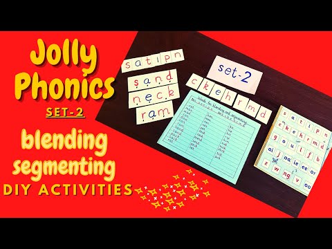 Jolly Phonics-Set 2 Blending and Segmenting DIY exercises// Set 2 Blending and Segmenting// Reading