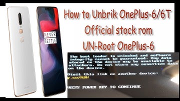 How to Unbrick OnePlus 6 100% working Official Rom #unbrick #OnePlus_6 #OfficialRom