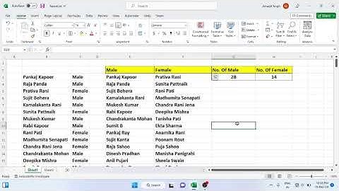 MS-Excel - Lab-53 - How to segregate and count in columns using FILTER() and COUNTA() function
