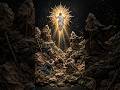 A stunning recreation of the Transfiguration on the mountain.