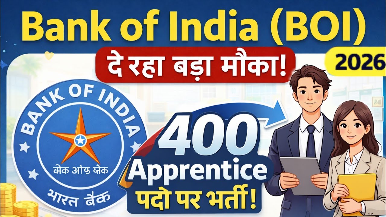 BOI Apprentice Recruitment 2026 | 400 Posts | Bank of India Apprentice Notification 