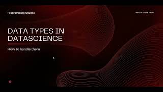 Techniques to understand datatypes in ML with examples