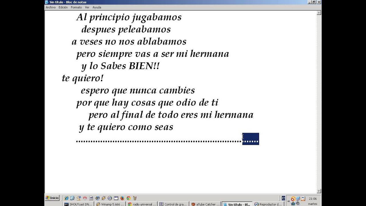 Carta a Una HERMANA!! - YouTube