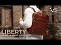 Liberty mens luxury full grain leather backpack  for up to 14 laptop by von baer overview