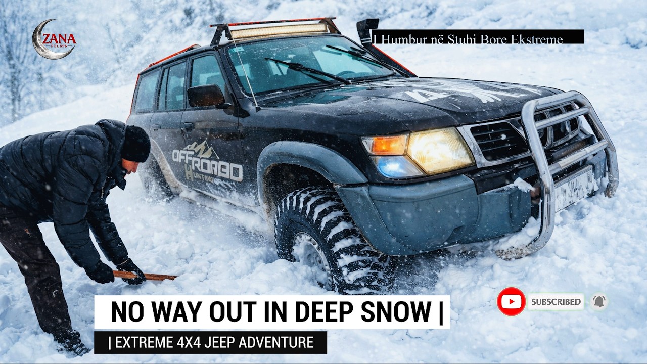 17 SHKURTI NE MALET E KOSOVES - No Way Out in Deep Snow | Extreme 4x4 Jeep Adventure